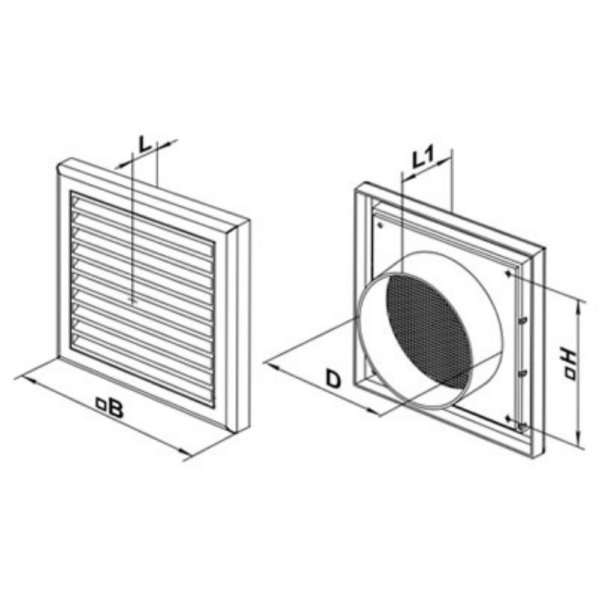 Fixed Flyscreen Vent 150mm (Fixed)