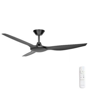 Three Sixty Delta DC Ceiling Fan - Black 56"