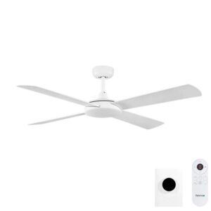 Fanco Eco Silent Deluxe DC Ceiling Fan with Wall Control & Remote/SMART - White 56" - Image 1