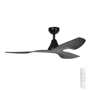 Three Sixty Simplicity DC Ceiling Fan with Remote - Black 45"