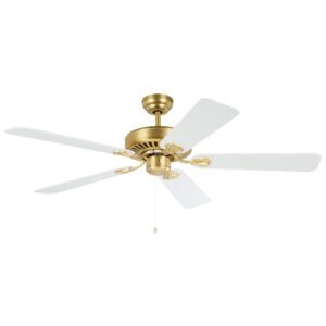 Eglo Waikiki Ceiling Fan - Brass with White Blades 52"