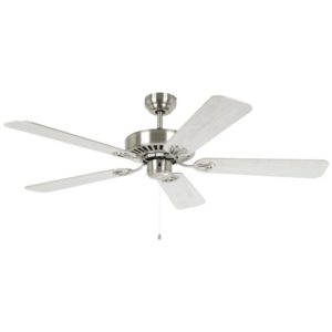 Eglo Waikiki Ceiling Fan - Satin Nickel with Pale Oak Blades 52"