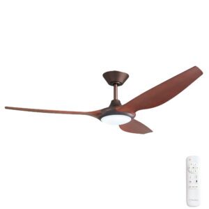 Three Sixty Delta DC Ceiling Fan with CCT LED Light - Oil Rubbed Bronze 56"