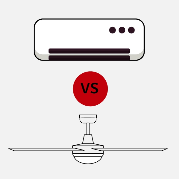 Air Conditioning vs  Ceiling Fan