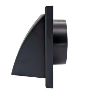 Hooded Wall Vent 100mm - Dark Grey - Image 4