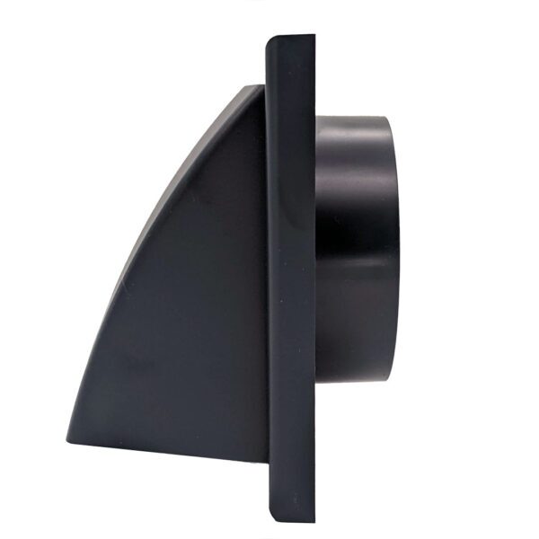 Round Fixed Louvre Wall Vent 150mm with Flyscreen - Dark Grey