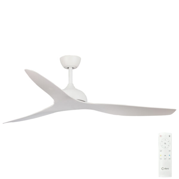 Claro Whisper DC Ceiling Fan - White 58"