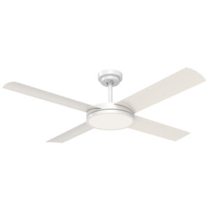 Hunter Pacific Revolution 3 AC Ceiling Fan (SMT) with LED Light and Wall Control - White 52"