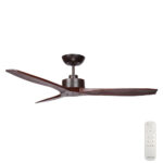 Fanco Wynd DC Ceiling Fan - Oil Rubbed Bronze with Handcrafted Walnut Blades 54"