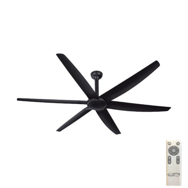 The Big Fan V2 DC Ceiling Fan with Remote - Black 86"