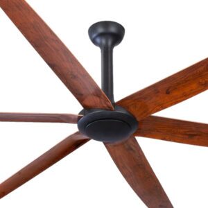 The Big Fan V2 DC Ceiling Fan - Matte Black and Natural Oak Blades 86" (Remote and Wall Control) - Image 2