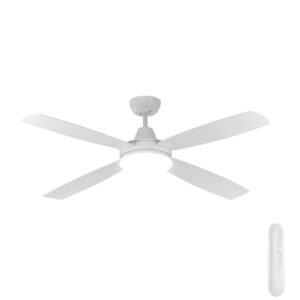 Mercator Nemoi DC Ceiling Fan with Remote & CCT LED Light - White 54"