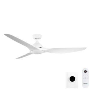 Fanco Horizon High Airflow DC Ceiling Fan with Wall Control & Remote/SMART - White 64" - Image 1