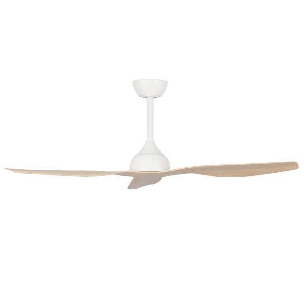 Fanco Eco Style DC Ceiling Fan - White & Beechwood 52"