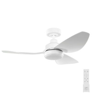 Eglo Torquay DC Ceiling Fan with LED Light Matte White 42-inch