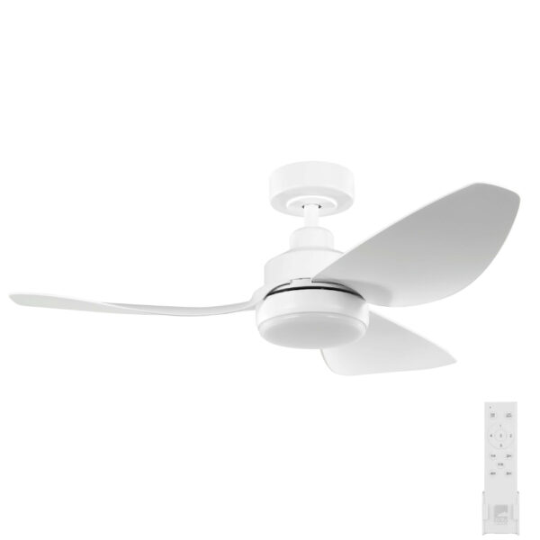 Eglo Torquay DC Ceiling Fan with CCT LED Light - Matte White 42"