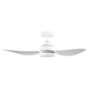 Eglo Torquay DC Ceiling Fan with LED Light Matte White 42-inch Side View