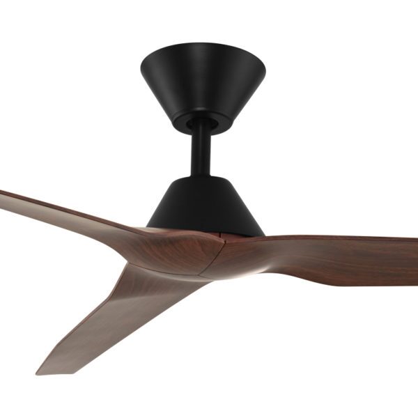 Fanco Infinity-iD DC Ceiling Fan with SMART/Remote - Black with Spotted Gum Blades 54"