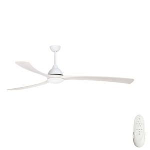 Fanco Sanctuary DC Ceiling Fan with Remote and Dimmable CCT LED - White 86" - Image 1