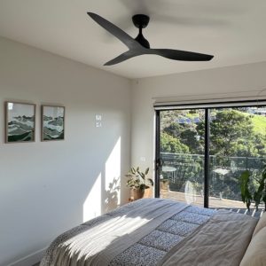 abs blade bedroom ceiling fan in black