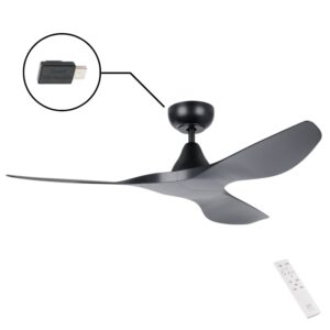 Eglo Surf SMART DC Ceiling Fan - Black 48"