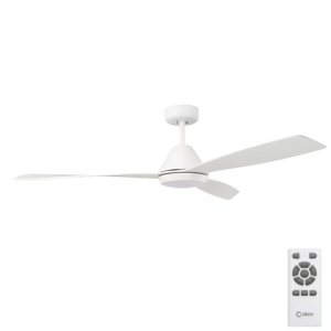 Claro Dreamer DC Ceiling Fan with LED Light - White 52"