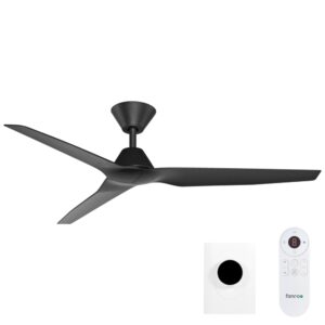 Fanco Infinity-iD DC Ceiling Fan with Wall Control & Remote/SMART  - Black 64" - Image 1