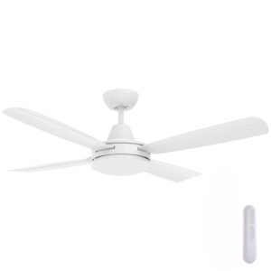 Mercator Nemoi Lite DC Ceiling Fan with LED Light - White 48" - Image 1