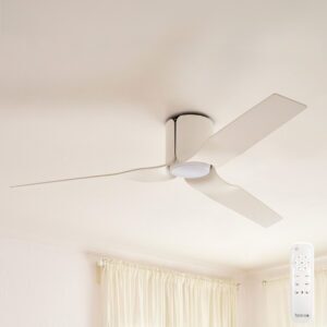 Fanco Flow DC Ceiling Fan with LED Light - White 52"