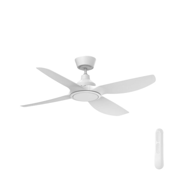 Mercator Jota DC 4-Blades Ceiling Fan with LED Light - White 52"