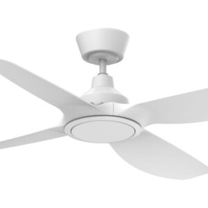 Mercator Jota DC 52" Ceiling Fan in White with LED Light and 4 Blades