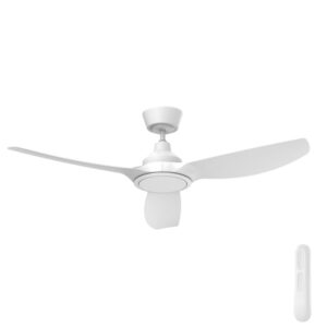 Mercator Jota DC 3-Blades Ceiling Fan with LED Light - White 52"