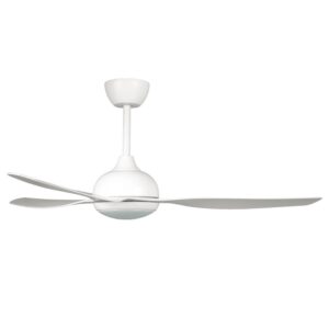 Claro Whisper IP66 DC Outdoor Ceiling Fan with LED Light - White 58" - Image 3