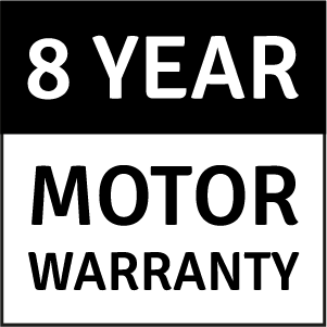 8 year motor warranty