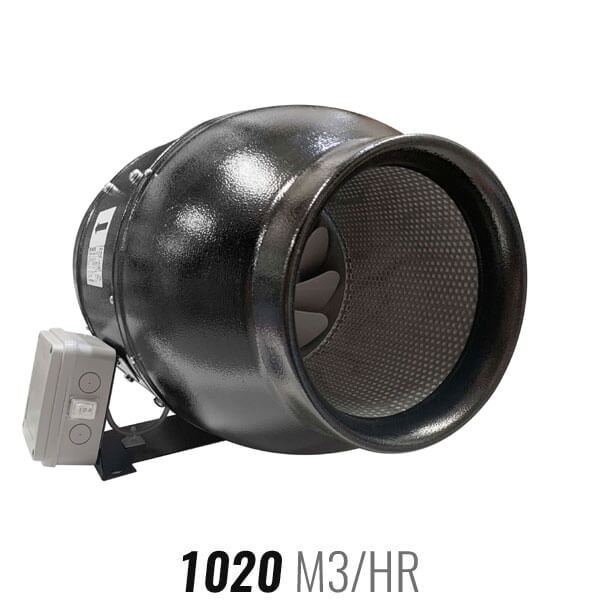 Fanco Mixflow TT Silent Inline Fan 200mm with 3 Position Switch, Lead & Plug