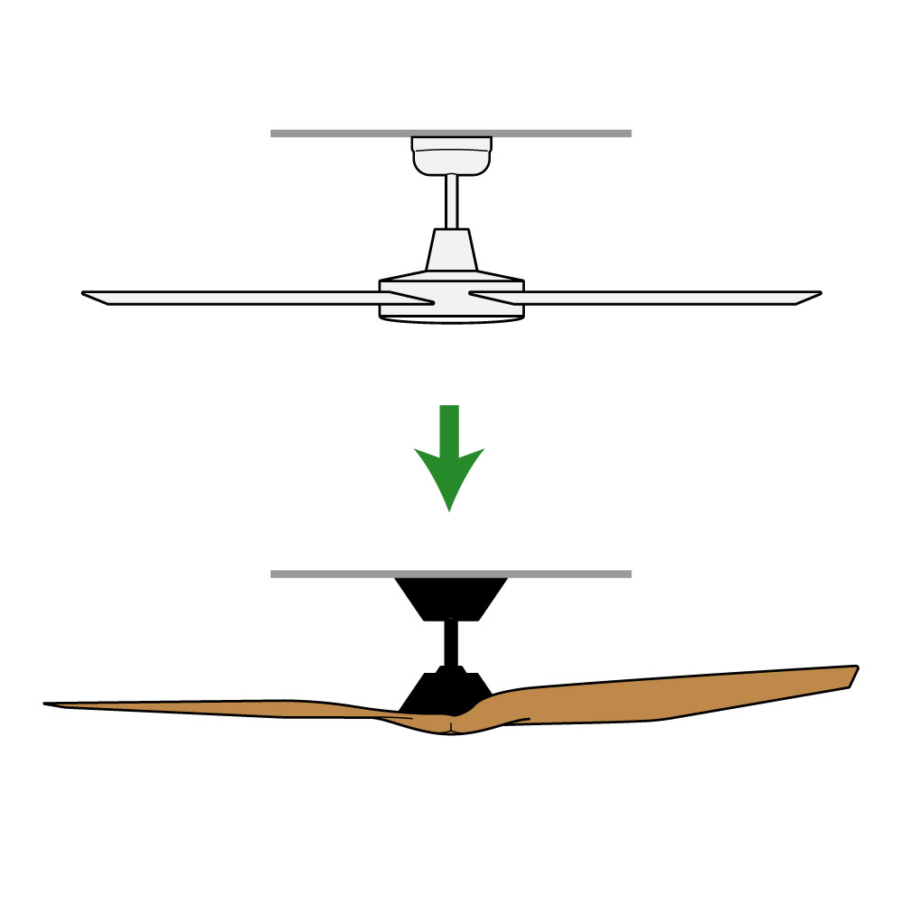 installation replace a fan