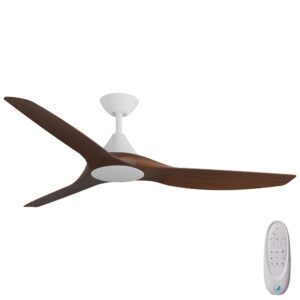 Calibo CloudFan SMART DC Ceiling Fan - White with Koa Blades 60" - Image 1