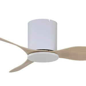 Fanco Studio SMART DC Ceiling Fan with Remote & Wall Control - White with Beechwood Blades 48" - Image 3