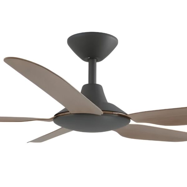 Calibo Storm DC Ceiling Fan - Black with Koa Blades 52"