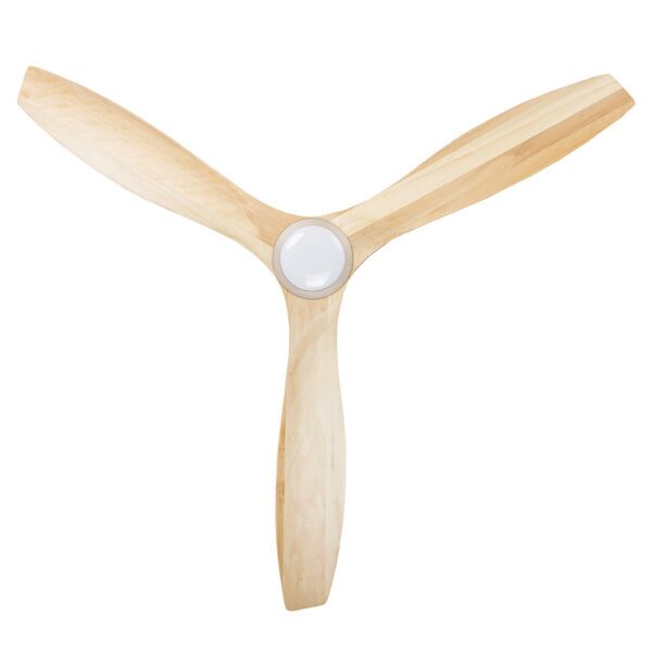 Fanco EarthFirst Wynd DC Ceiling Fan with LED Light - Ecru with FSC Timber Blades 60"