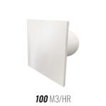 Fanco Dynamic Exhaust Fan 100mm - Gloss White Cover
